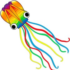 Xida Octopus Kites for Kids and Adults, Easy to Fly Small, Rainbow