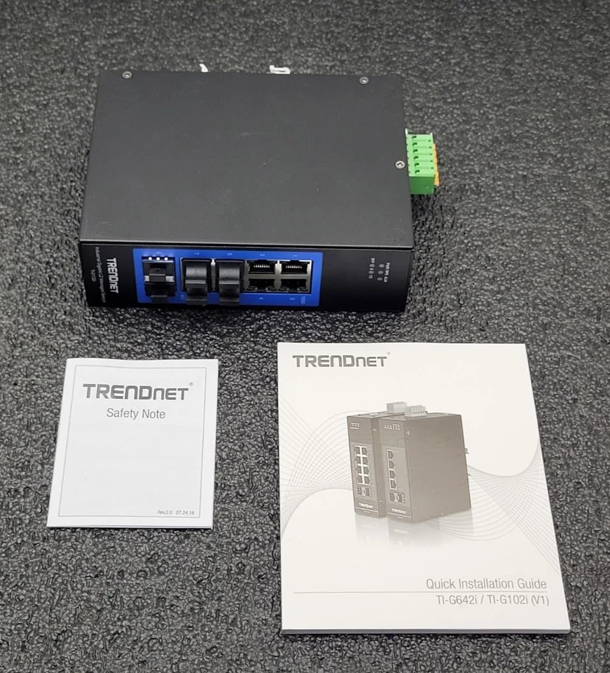 TRENDnet TI-PG102i 10-Port Industrial Gigabit L2 Managed PoE+ DIN-Rail Switch - Image 2 of 4