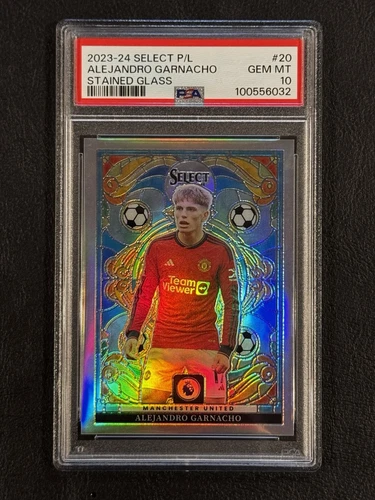 2023-24 Select Alejandro Garnacho Stained Glass SSP Case Hit PSA 10