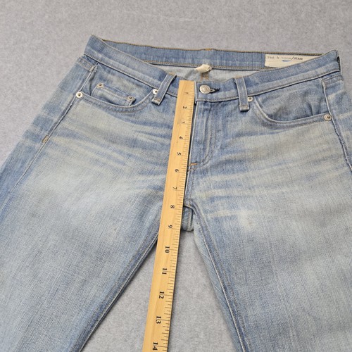 Rag & Bone The Dre Jeans Womens 24 Blue Green Cast Slim Boyfriend Made USA Denim - Picture 9 of 20