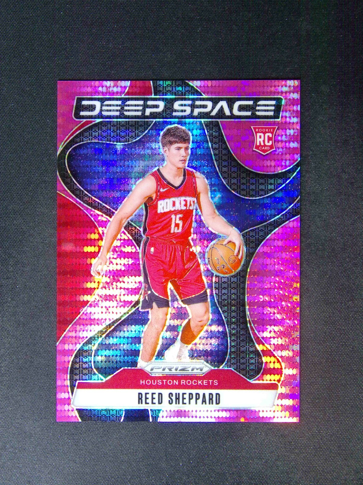 2024-25 Panini Prizm Reed Sheppard #6 RC Rookie Deep Space Pink Pulsar /42