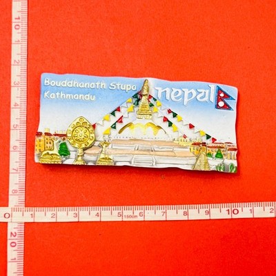 NEPAL / KATHMANDU / BOUDDHANATH ( BUDDHA ) STUPA / RESIN SOUVENIR  FRIDGE MAGNET
