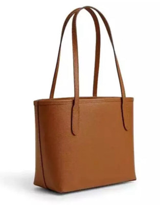 NEW NWT COACH LEATHER LARGE CITY TOTE BAG - LIGHT SADDLE TAN