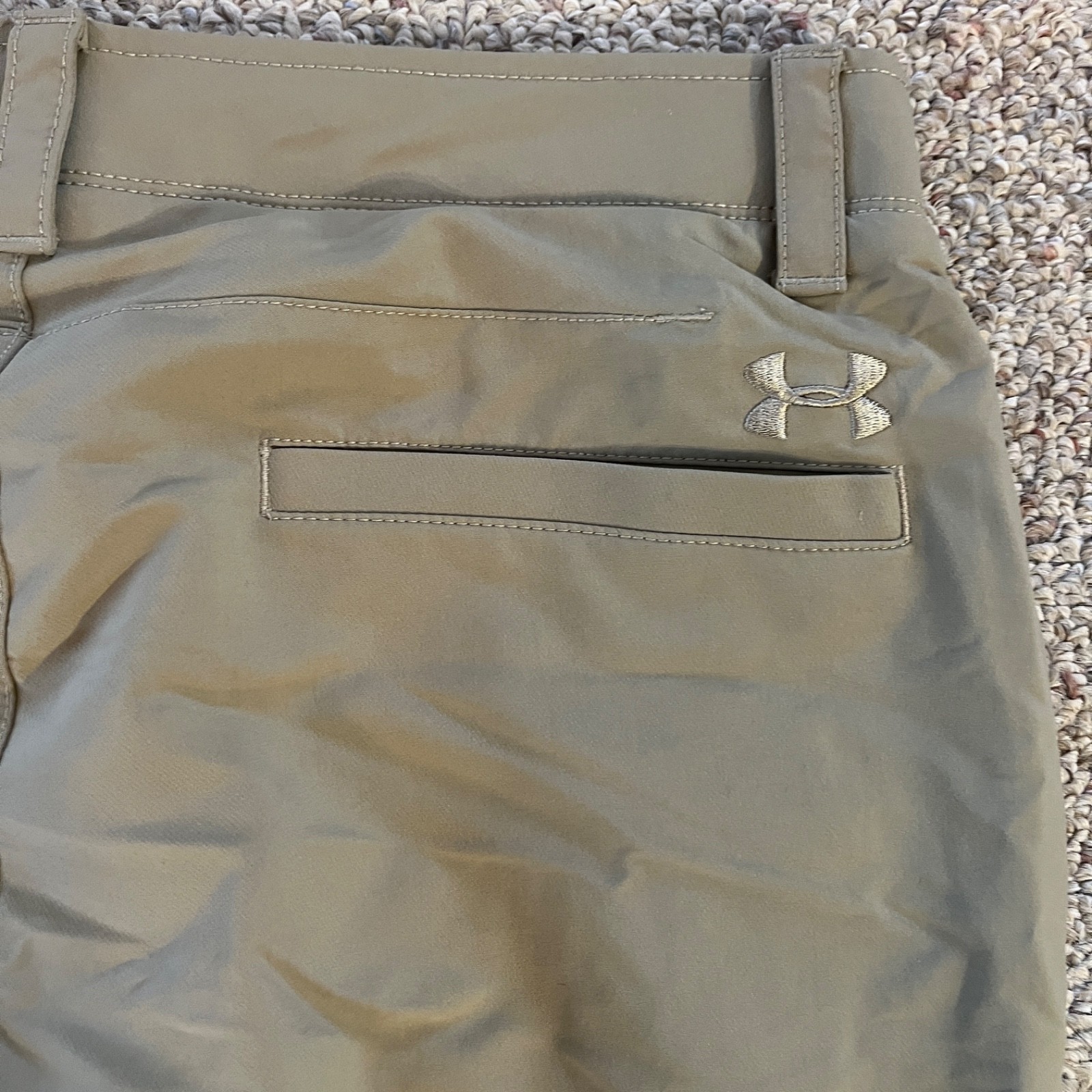 Under armour All Season Gear Tech Pants Mens 34x32 Tan Beige Stretch Loose thumbnail 9