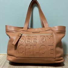 SEE BY CHLOE borsa tote in pelle di cammello borsa a tracolla A4 pezzo classi...