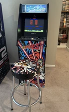 TEMPEST Arcade1Up - 12 Games in 1 w/RISER and STOOL, custom artwork, PICKUP ONLY
