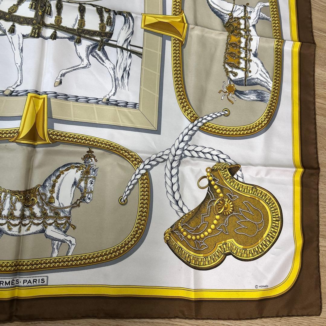 HERMES Scarf Carre 90 Silk Square "Grand Apparat" Multicolor 147060K Authentic thumbnail 4