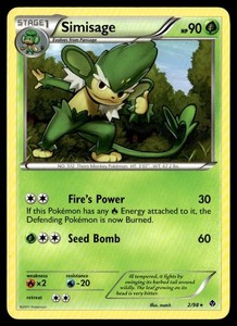 2011 Black & White - Emerging Powers Simisage Stage 1/Rare #2