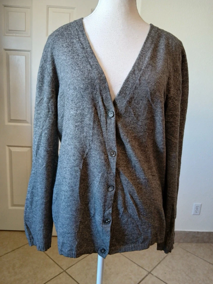 Suéter Maria Di Ripabianca Mujer Cárdigan Cachemir Gris Cuello en V Manga Larga 10 Foto 2 de 4