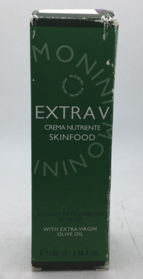 Monini Extra V Skinfood Nourishing Cream Organic Extra Virgin Olive Oil, 3.38 Oz