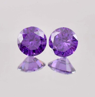 1 Pair 12x12 MM Flawless Natural Java Plum Sapphire Loose Gemstone GIT Certified