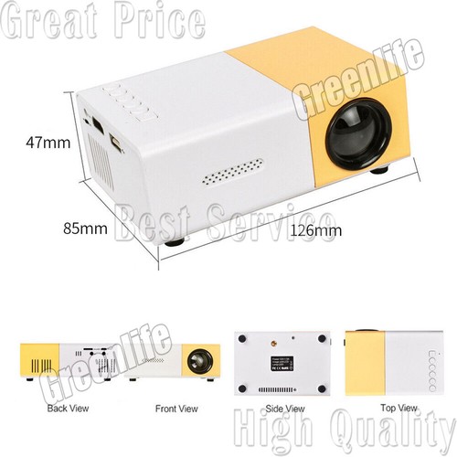 Portable Projector 1080P LED Mini Home Cinema Movie Theater Projector Multimedia - Picture 15 of 25