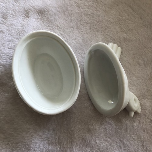 Vintage Hen On Nest White Milk Glass Candy/Trinket Dish - 第 5/7 張圖片