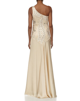 sue wong drop waist dress Sue Wong - Embroidered Bateau Neck Column Dress N5344 2 / Black