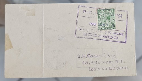 "TWICE-USED" 1930 COVER NEW ZEALAND TO CANADA, SOUTH AMERICA, ENGLAND - Picture 2 of 3