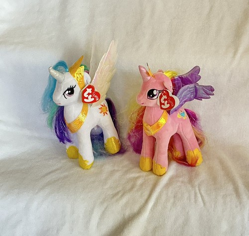 TY SPARKLE My Little Pony Prinzessin Celestia und Prinzessin Cadance NEU mit Etikett