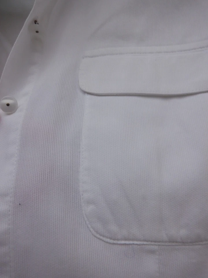 Chemisier blanc piqué de coton Van Heusen t 38/40 - Photo 3/4