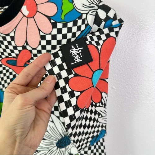 Stussy Vacation Checkered T-shirt Dress Size S - 第 5/7 張圖片