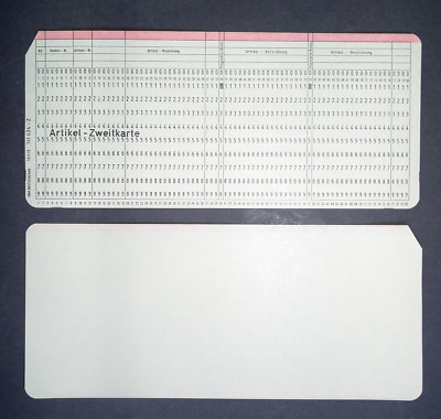 Orig. alte IBM Computer Lochkarte vor 1969 Unbenutzt   witzig auch als Grußkarte