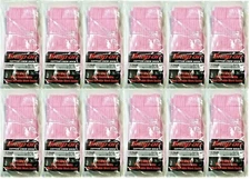12 PAIRS Snap-On Tools PINK Crew Socks MEDIUM *FREE SHIPPING ~ MADE IN USA *NEW*