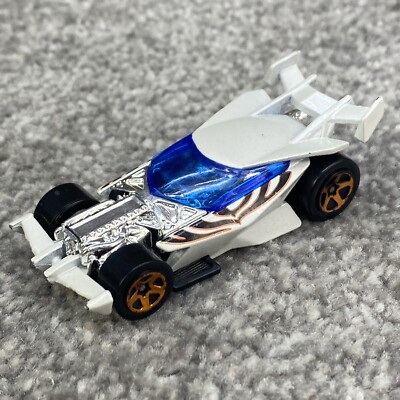 HOT WHEELS DRIFT KING DIECAST WHITE BLUE CAR RARE COLLECTIBLE K6160 1:64 MATTEL