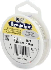 Beadalon 19-Strand 0.015" (0.38 mm) 15 ft (4.6 m) Silver Color Bead 