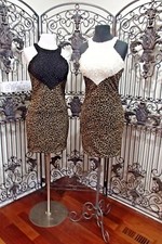 G2216 RACHEL ALLAN GS1415 SZ 6 IVORY LEOPARD 199 COCKTAIL PROM PARTY GOWN DRESS