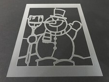 Snowman 10 Stencil 10mm or 7mm Thick, Presents, Christmas, Crafts, Santa, Snow