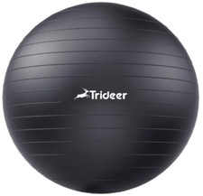 New Open Box Trideer Exercise Ball, Large Black 23-26 Inches - In Box w/ Pump