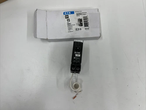 Eaton  BRAFGF115QN Miniature Circuit Breakers MCBs BR 1P 15A 120V 50 60Hz 1Ph EA