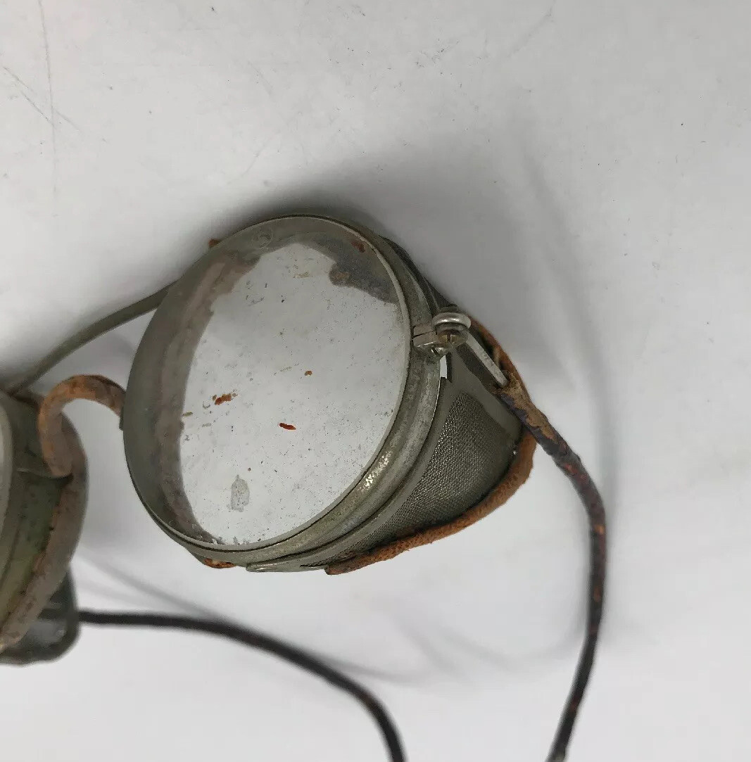 Wilson Optical Antique Motorcycle Safety Glasses - 30s - Leather