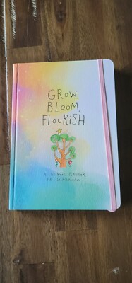 Grow Bloom Flourish Weekly Daily Planner for Self Reflection Includes Stickers 