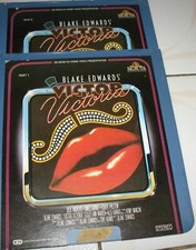 BLAKE EDWARDS' / VICTOR VICTORIA- 2 SelectaVision Video MOVIE Discs 14" X 13"