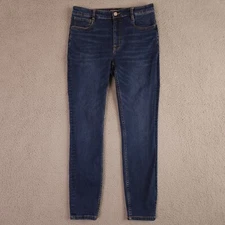 Frank and Oak Debbie Jeans Womens 30 Blue Skinny Fit Stretch Denim Dark Wash