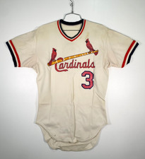 St Louis Cardinals 1970s 1980s Game Worn Used Rawlings Baseball Jersey 24083