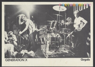 Generation X punk band 1977 Chrysalis rare original promotional poster