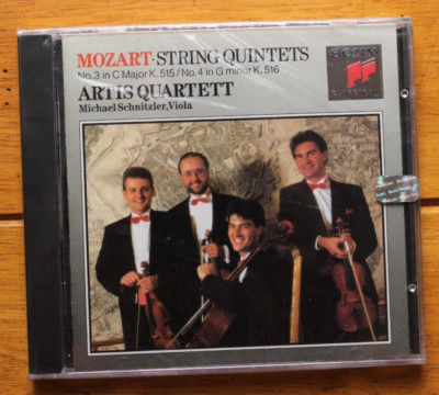 MOZART STRING QUINTETS KV 515 KV 516 ARTIS QUARTETT [NEW CD] SONY CLASSICAL