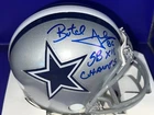 BUTCH JOHNSON  DALLAS COWBOYS SB XII CHAMPS JSA AUTHENTICATED SIGNED MINI HELMET