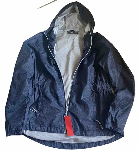 New Balance Windbreaker Jacket Womens ExtraLarge Blue Hooded Full Zip Pockets - Picture 7 of 11