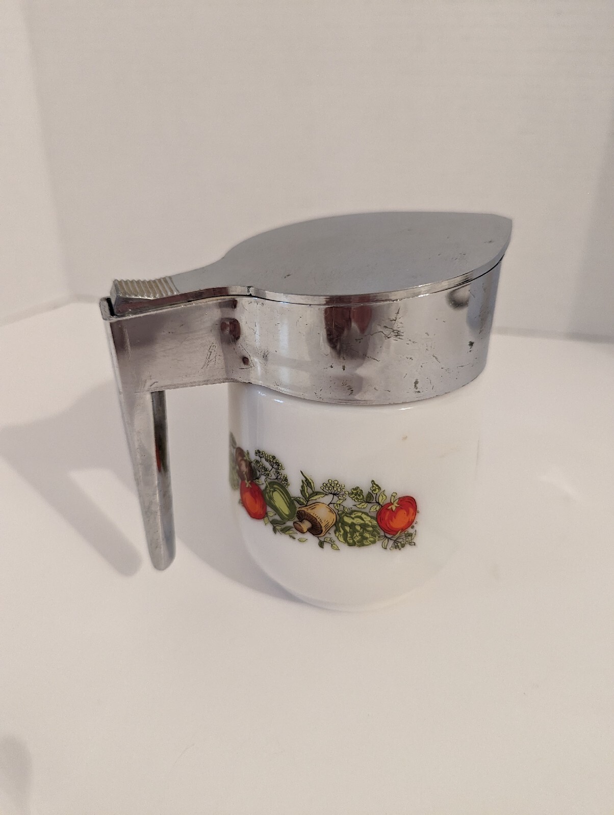 VINTAGE 70'S CORNING WARE "SPICE OF LIFE" CREAMER/SYRUP  PITCHER GEMCO