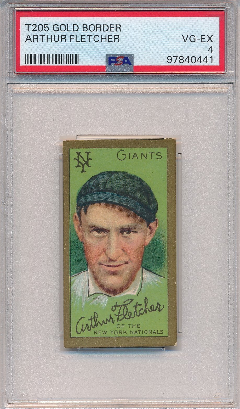 1911 T205 PEDMONT - ARTHUR FLETCHER - PSA 4 VG-EX (SVSC) FRESHLY GRADED!