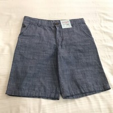 NWT New CAT  JACK Blue Bermuda Shorts Youth size 14. Pockets, Zip