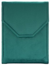 Velvet Necklace Jewelry Travel Folder Storage Display Case Green Green