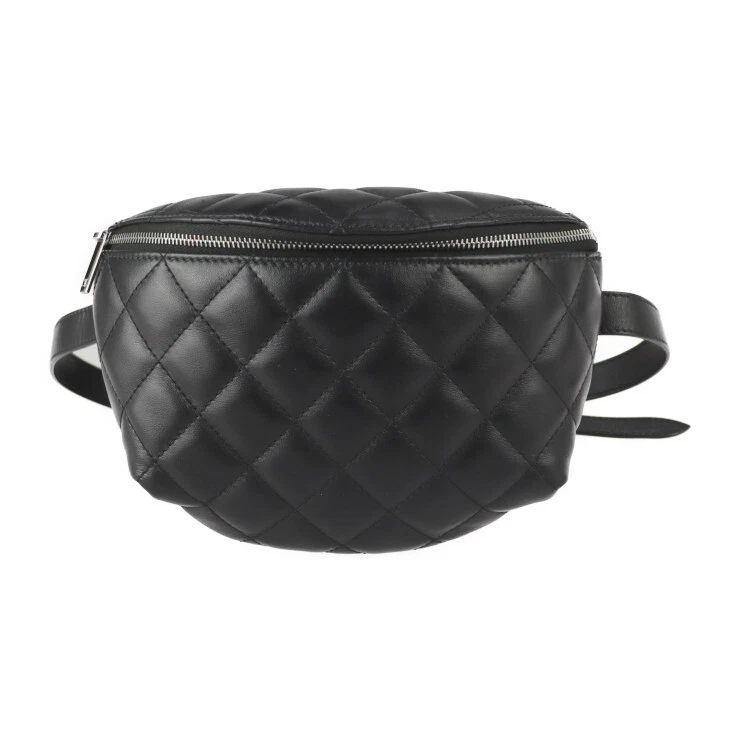 CHANEL Calfskin Quilted CC Uniform Flap Belt Bag Black 1256161 FASHIONPHILE #56 CHANEL Calfskin Quilted CC Uniform Flap Belt Bag Black 1256161 FASHIONPHILE