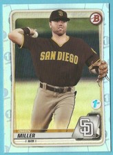 2020 Bowman First 1st Edition Baseball Owen Miller Sky Blue Foil Refractor