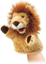 Folkmanis Little Lion Hand Puppet, Tan