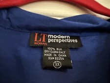 Nwt Lt Woman Modern Erspectives, 100% Silk, Blue Jacket And Tank 3x