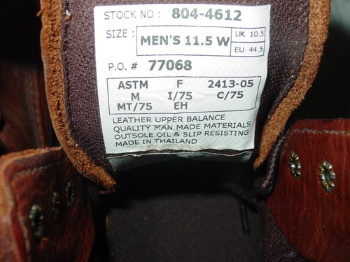 Thorogood 11 M Oblique 6” Composite Safety Toe Leather 804-4612 Boots Size 11.5W - Picture 5 of 15