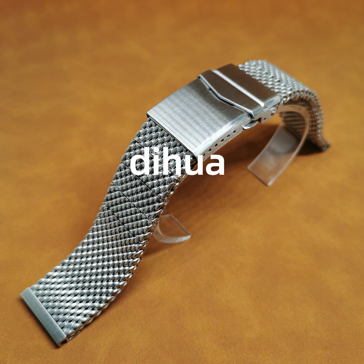 Men's 20mm 22mm 24mm Adjustable Shark Metal Bracelet Heavy Milanese Watch Band