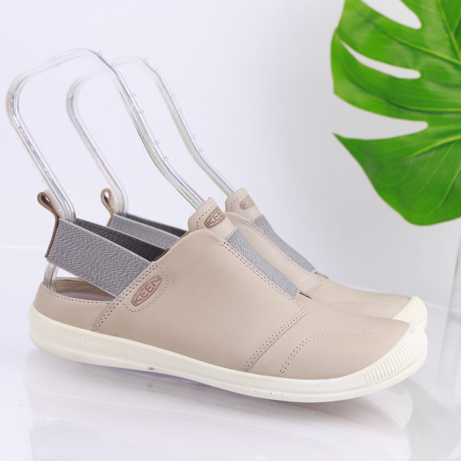 Keen Women's Lorelai Shoe Size 8 Tan Taupe leather Slingback Sport Mule Active